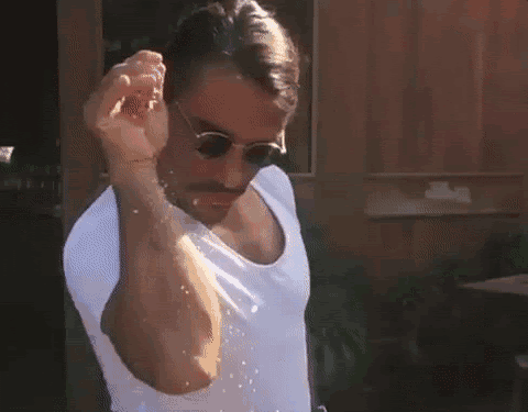 Salt Bae is an example of how to use Distinctive Brand Assets
