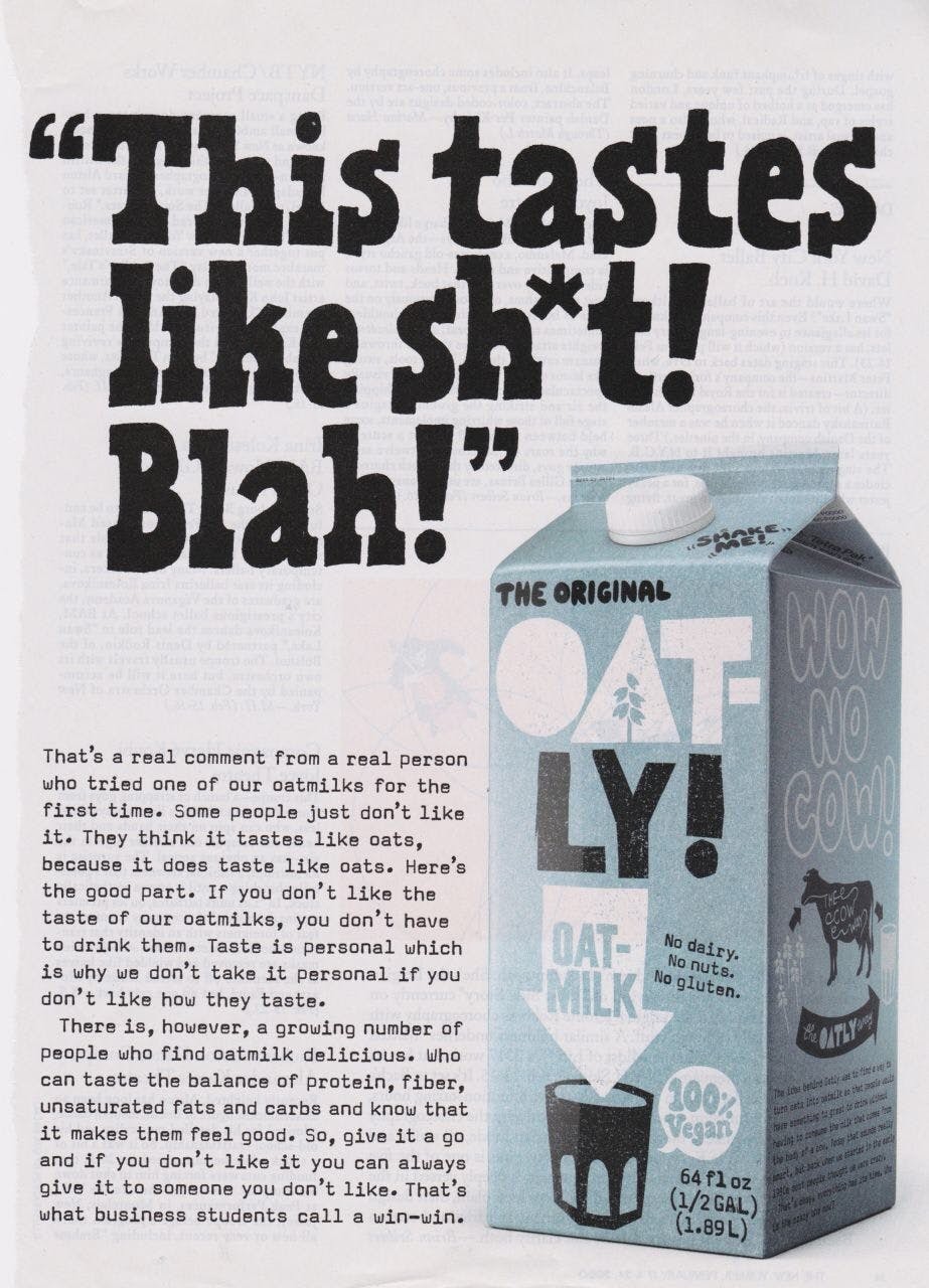 OAT-LY is an example of how to stand out from competitors using the pratfall effect