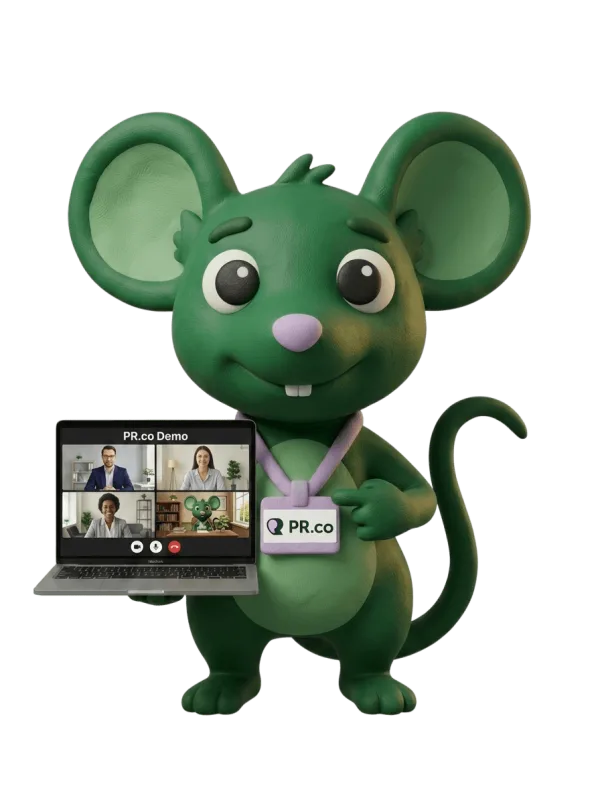 pr.co mascot: Pierre the Harvest Mouse