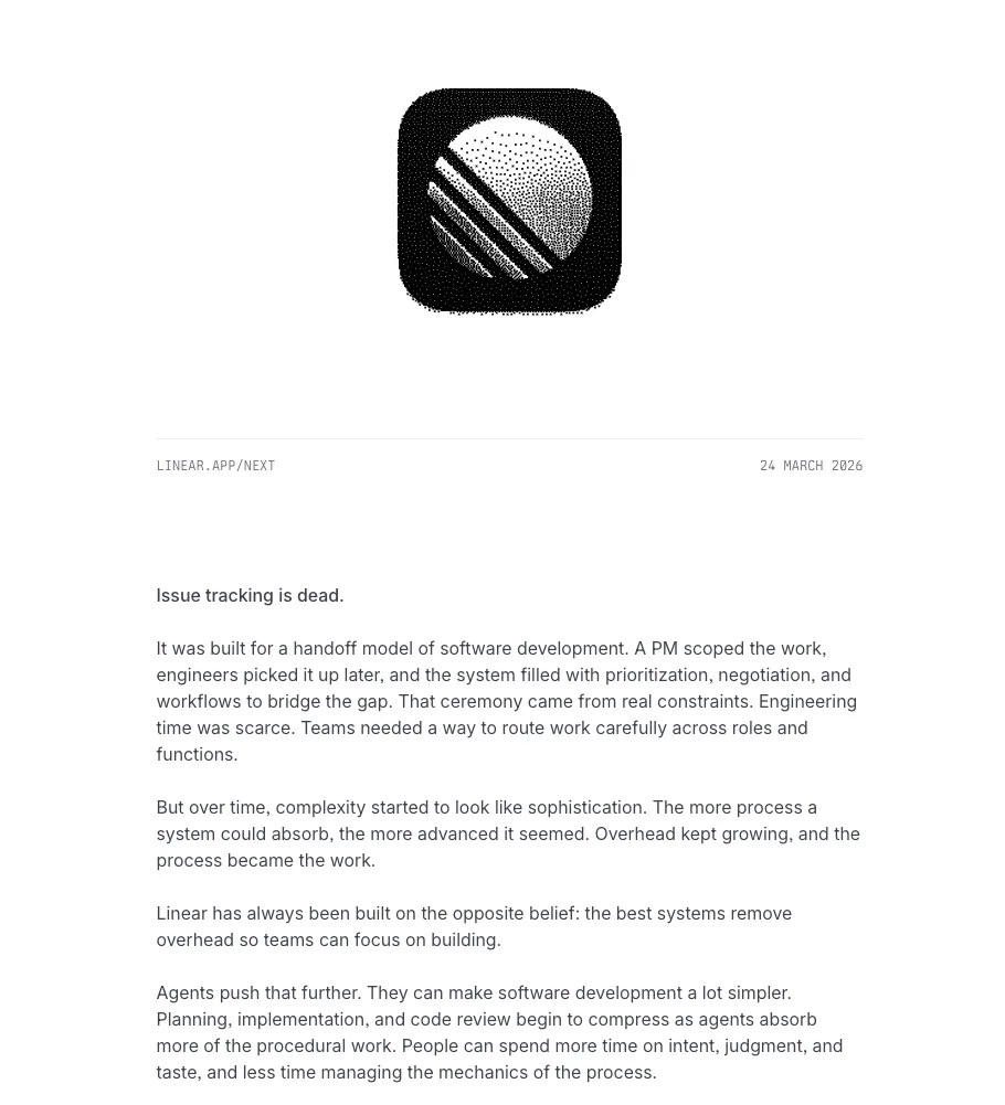 Linear: Editorial display serif