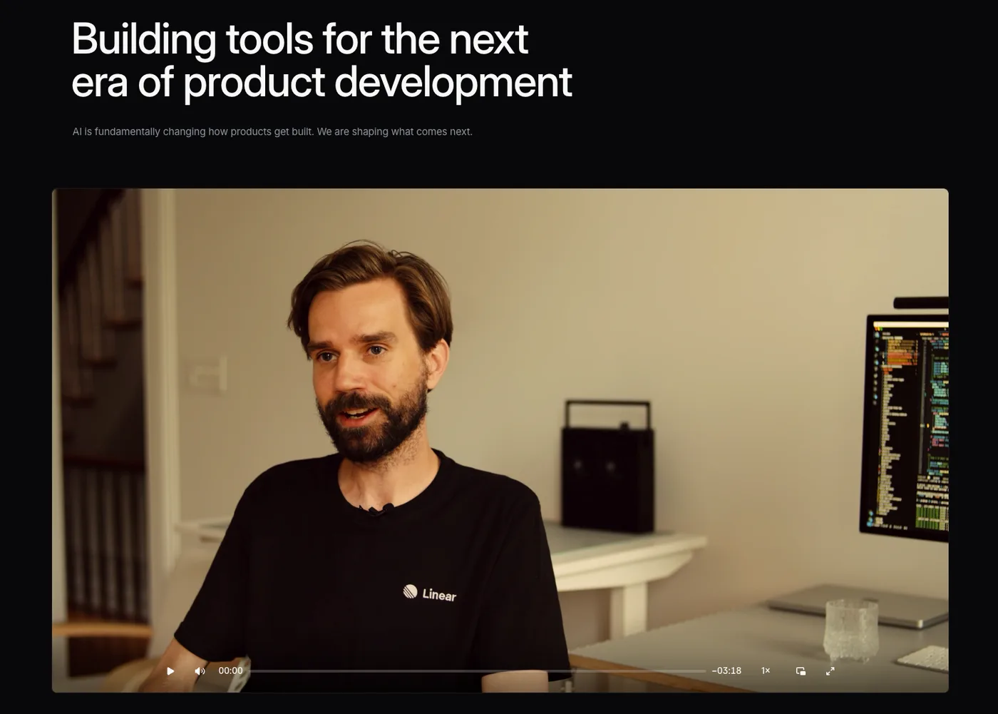 Linear: Founder video, next era of product development