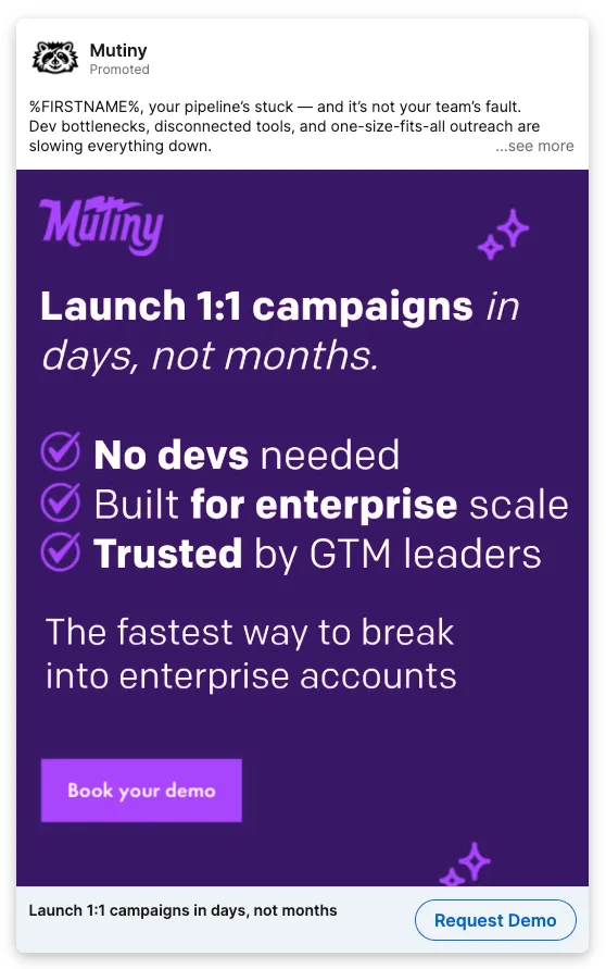 Mutiny: Launch campaigns in days, not months